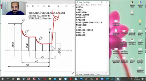 cnc torna g71 çevrimi|cnc torna programı.